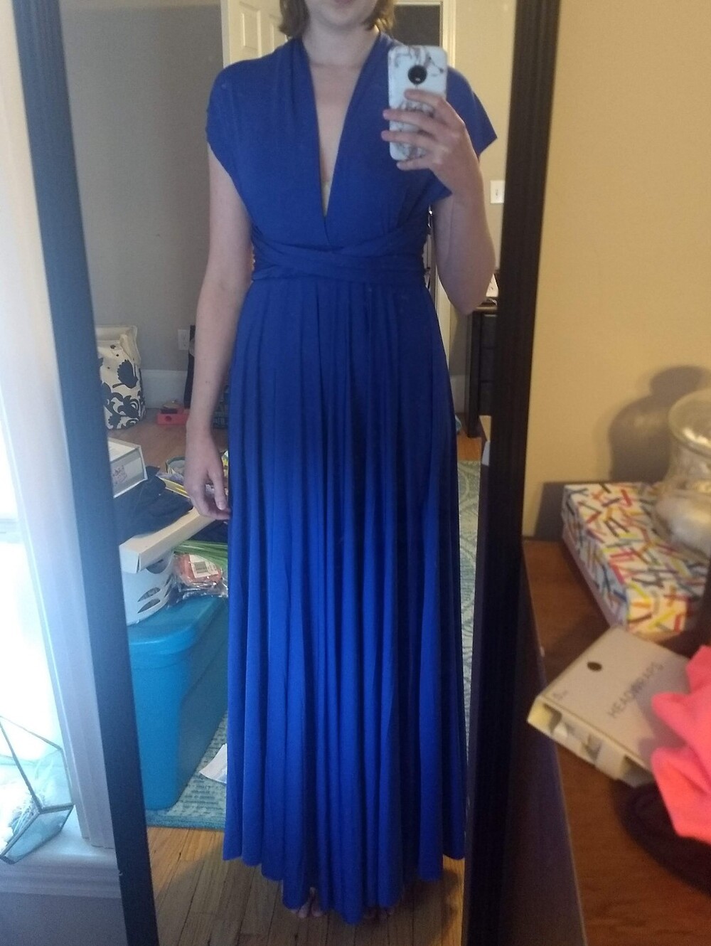 Royal Blue Infinity Maxi Wrap Dress